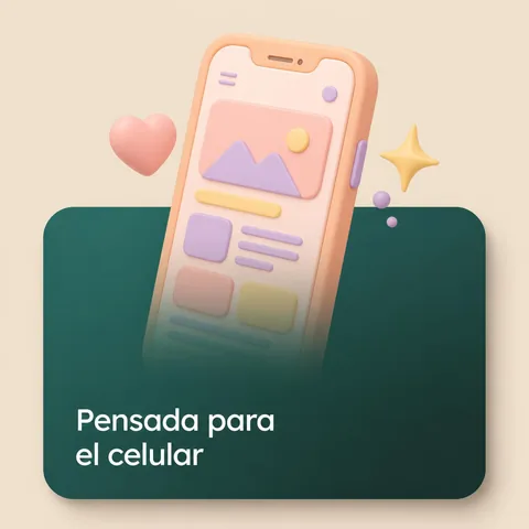 Ícono de diseño para celular — página web adaptada al celular